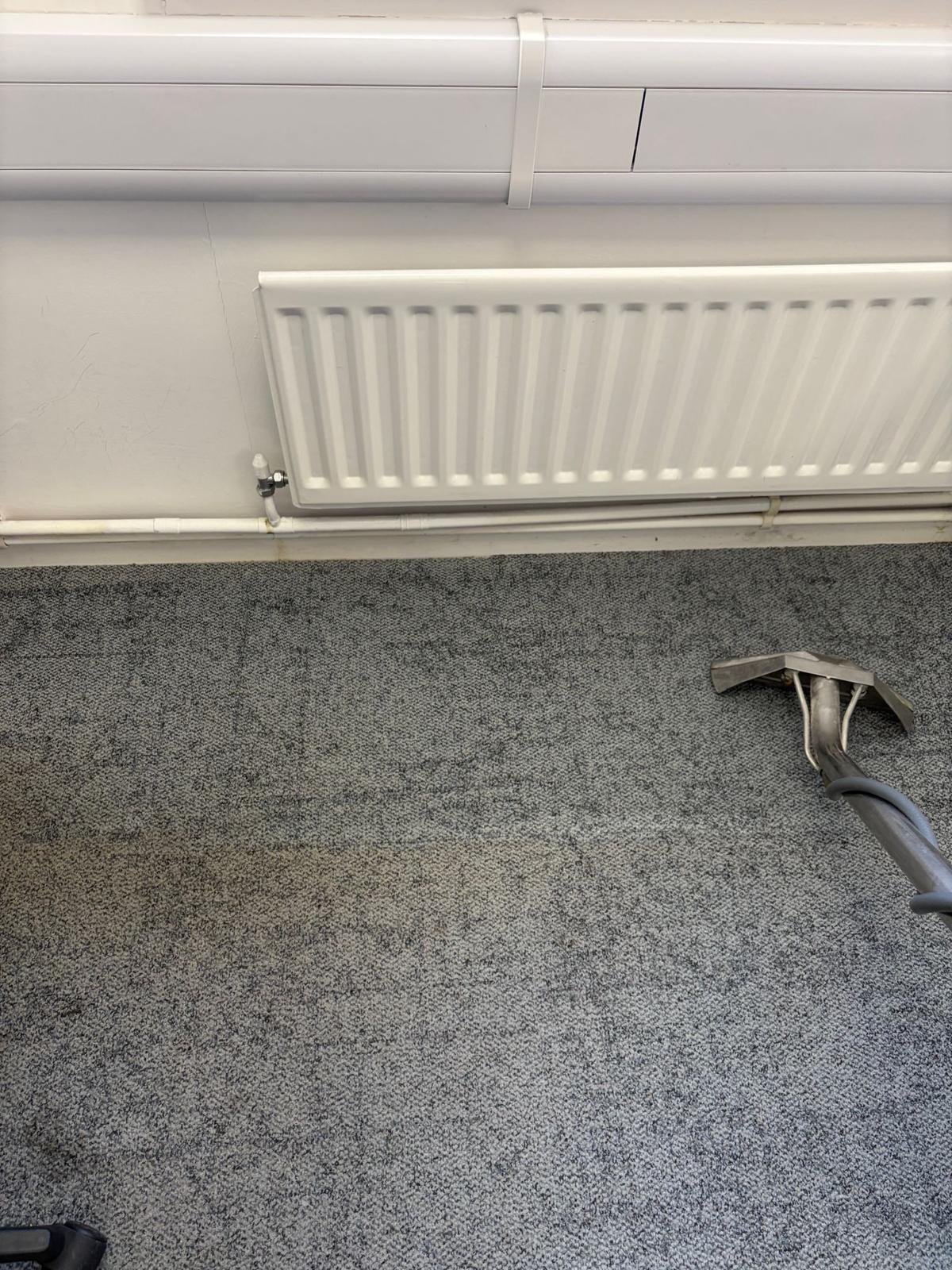 Carpet deep clean in a Surrey workplace