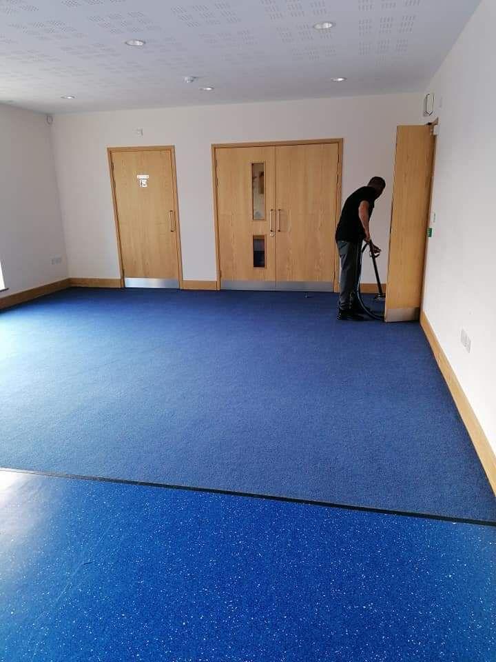 Retail unit carpet restored by Corky's Cleaning