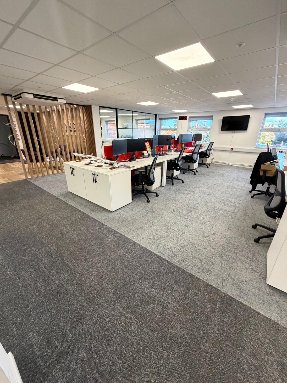 Commercial premises carpet transformation